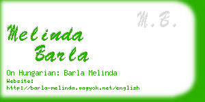 melinda barla business card